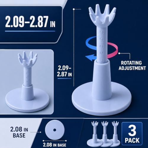 3 Pack Rotating Golf Tee for Mats, Height Adjustable 2.09 to 2.87 Inch - Image 2