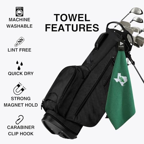 Magnetic Golf Towel North Texas University - Image 2