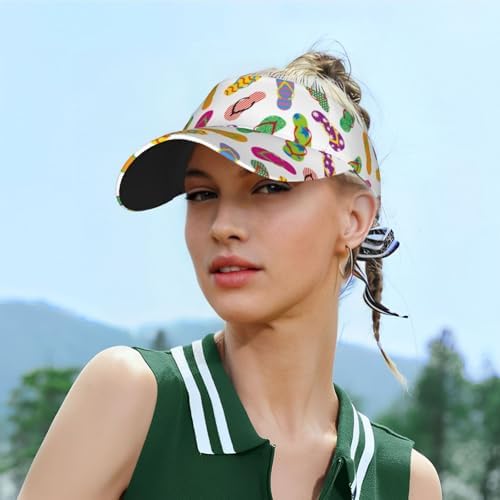 Sports Sun Visor Hats Adjustable Men Women Lightweight Packable Cooling Empty - Image 5