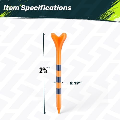 SAPLIZE Upgraded 4-Prong Plastic Golf Tees, 120 Pack Mixed Set or 100 Pack - Image 5