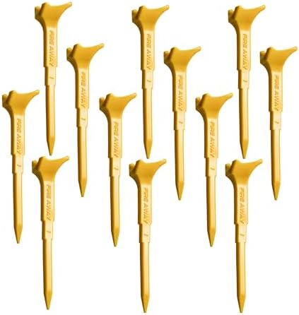 FIRE AWAY 4-Prong Unbreakable Nylon Plastic Golf Tees 3-1/4 Inch by FireAway