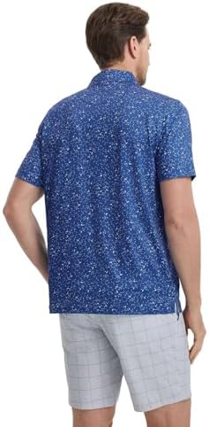 M MAELREG Mens Golf Shirt Short Sleeve Dry Fit Print Moisture Wicking - Image 5