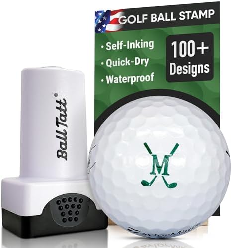 Golf Ball Stamp Personalized Monogram Initial Self-Inking Marker Quick Dry by BallTatt