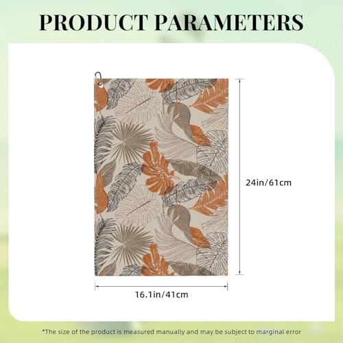 Tropical Leave Golf Towel Microfiber - Image 2