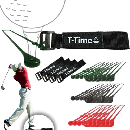 T-Time® Golf Tee Anchor Leash & Tether – US Patented – Keeps Tees in Place by T-Time