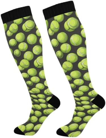 White Baseballs Stitching Compression Sock by Unknown