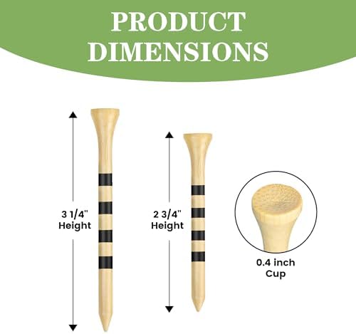 Seticek Natural Wooden Golf Tees 100 Pack - Image 4