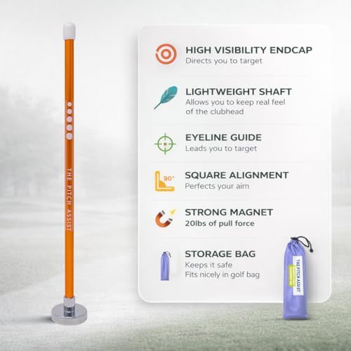 THE Pitch Assist Golf Magnetic Alignment Rods Club Face Magnet | Golf Training - Image 3
