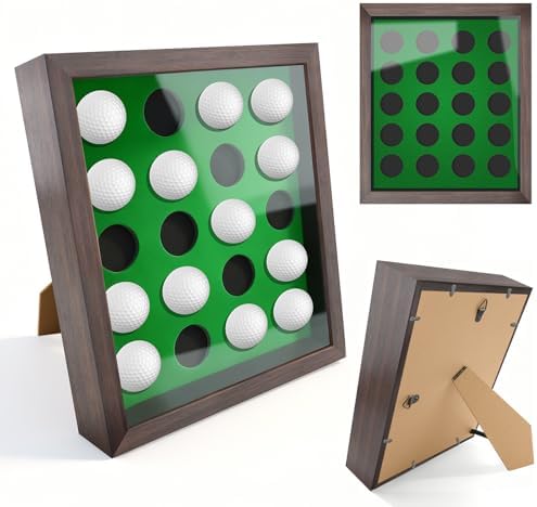 Golf Balls Display Case Frame for 20 Balls, 10.3" x 12.2" Golf Balls Shadow Box by Unknown