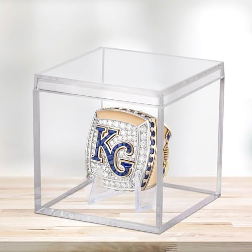 Championship Ring Display Case 6pcs Clear Acrylic Plastic Baseball Display Case - Image 7