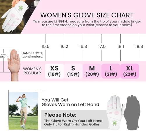 Golf Gloves Women with Ball Marker 1 Pack - Image 6