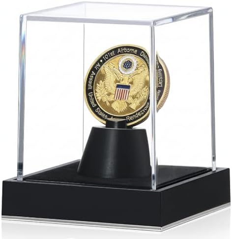 JupDec Coin Display Case, Dustproof Cube Showcase by JupDec