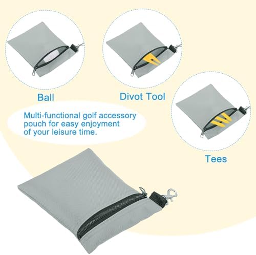 PATIKIL Golf Tee Pouch, Zipper Golf Ball Bag - Image 4