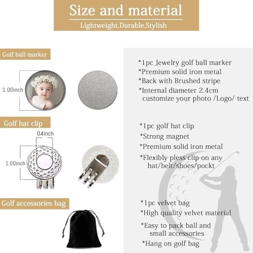 ubmpj Personalized Golf Ball Markers & Magnetic Hat Clip Set - Image 2