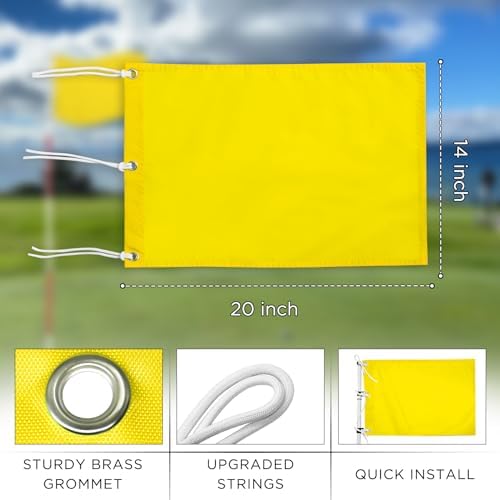KINGTOP Golf Flags with Grommets, 14 x 20 in, 420D Nylon - Image 3