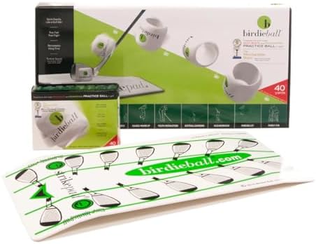 BirdieBall Golf Mat Set with 12 Practice Golf Balls, Golf Hitting Mat by BirdieBall