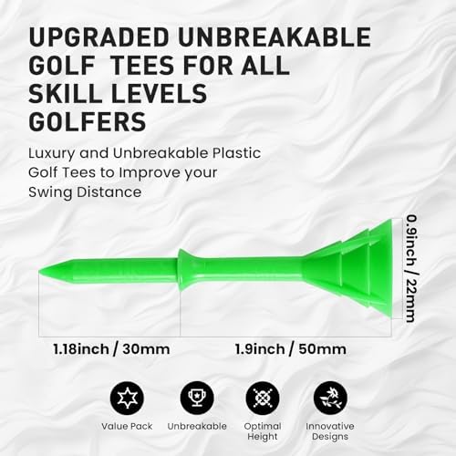 Amy Sport Unbreakable Golf Tees Plastic 3 1/4 inch - Image 2