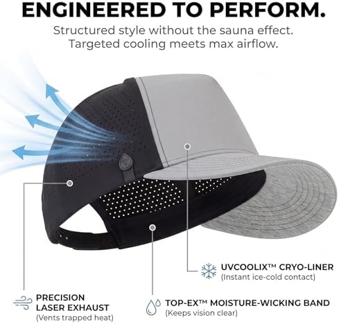 TOP-EX Men's Performance Snapback Hat, Water-Resistant, Breathable Golf Cap - Image 5