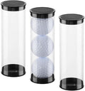 3 Pcs Clear Golf Ball Tubes, Golfball Holder Plastic Storage Box by Unknown