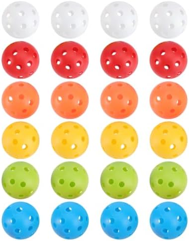 SOLUSTRE Perforated Plastic Practice Balls Xmas 24pcs Hollow Training Golf by SOLUSTRE