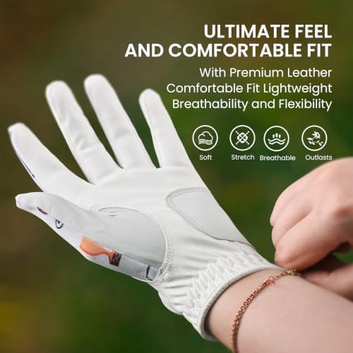Amy Sport Stylish Pattern Womens Golf Glove - Image 3