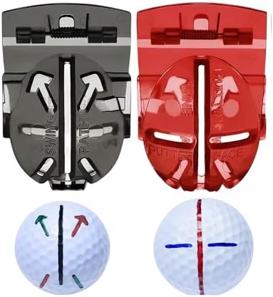 9 Pack Golf Ball Line Marker Tool Set, Golf Ball Alignment Stencil Kit - Image 3