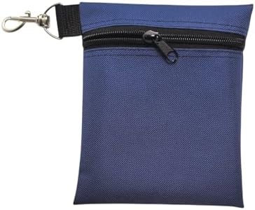 Golf Ball Pouch with Metal Clip, Zippered Golf Tee and Ball Pouch by Unknown