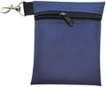 Golf Ball Pouch with Metal Clip, Zippered Golf Tee and Ball Pouch by Unknown