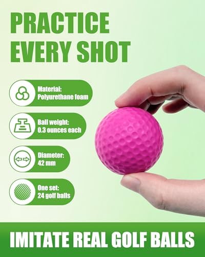 24 Pack Foam Golf Practice Balls, Practice Golf Balls - Image 2