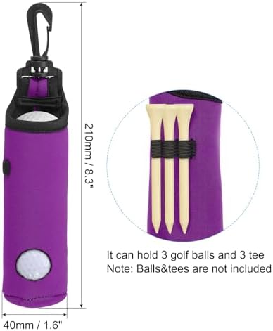 PATIKIL Golf Ball Carry Bag, Golf Tee Holder Pouch Portable Neoprene Golf Ball - Image 2