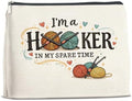 YeleY Funny Crochet Gift Makeup Bag, Yarn Lover Cosmetic Pouch by YeleY