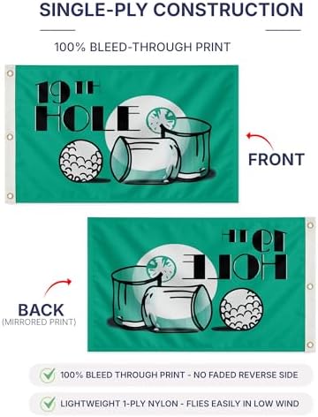 AGAS 19th Hole Golf Flag with Brass Grommets - Image 3