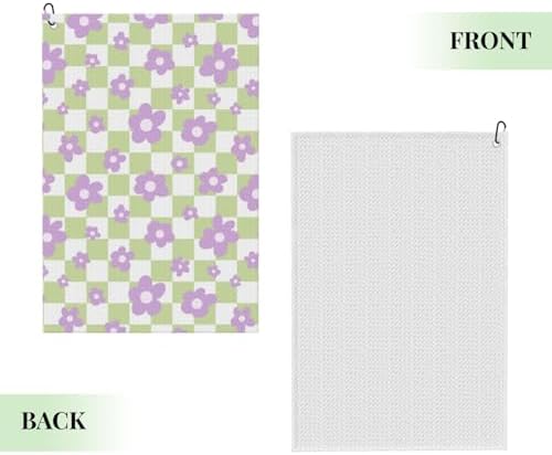 Hippie Floral Golf Towel Microfiber - Image 3