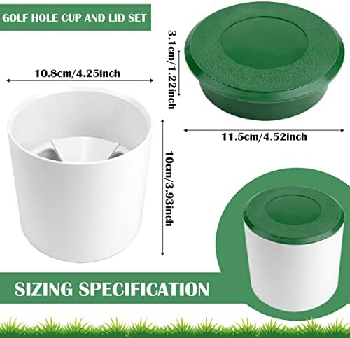 Golf Hole Cups with Golf Hole Cup Cover Golf Practice Set Putting Green Cup and - Image 2