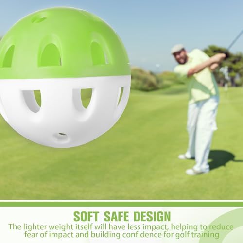 Junkin 50 Pack Practice Golf Balls Limited Flight Plastic Impact Golf Balls - Image 4
