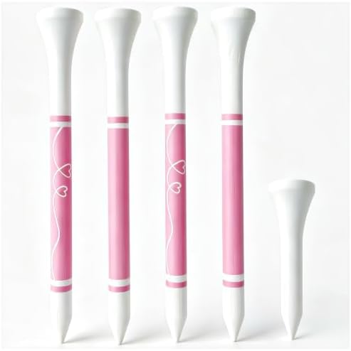 Cute Pink Golf Tees for Women, 50 Pack Golf Ball Tees, Ideal Golf Gift for Wife by Ewilling