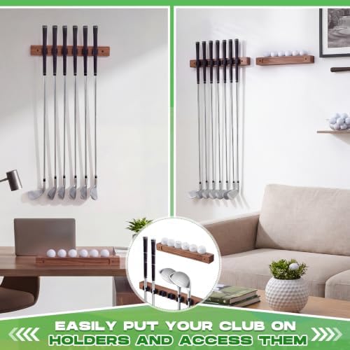 Xuhal 2Pcs Wall Mount Golf Club Display Rack Golf Ball Holder - Image 5