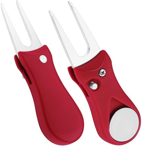 2 Pack Foldable Golf Divot Tool, Magnetic Turf Repair Tool - Image 6