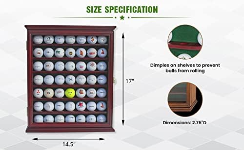 DisplayGifts 49 Golf Ball Display Case Cabinet Wall Rack Holder Frame - Image 5