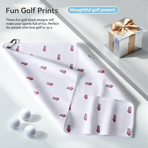 Mile High Life Fun Print Golf Towel 16x24in, Microfiber Waffle - Image 6
