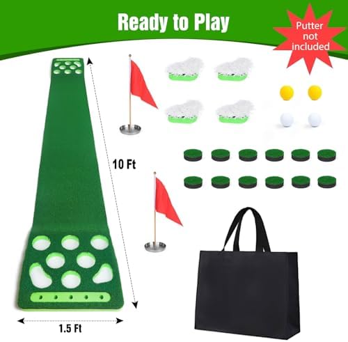 Golf Putting Game Set, Putting Green Mat - Image 5