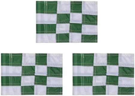 AZCOVER 3 Pack Checkered Golf Flag 8x6 Inch by AZCOVERFLAGS