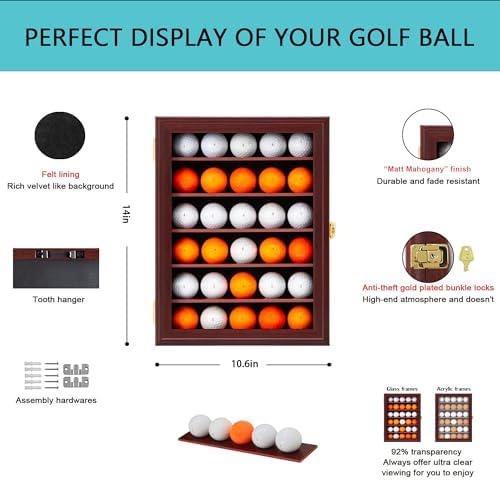 KCRasan 30 Golf Ball Display Case Lockable - Image 2