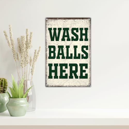 Wash Balls Here Metal Sign 8 x 12 Inch Golf Decor Funny Ball Tin Wall Art - Image 5