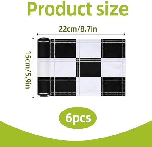 6 Pcs Checkered Golf Flags 8x6 Inch – 420D Nylon Portable Training Target Flag - Image 2