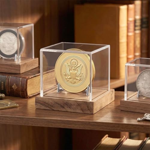 Hooqict Coin Display Case Clear Acrylic Military Challenge Coin Case Display - Image 3