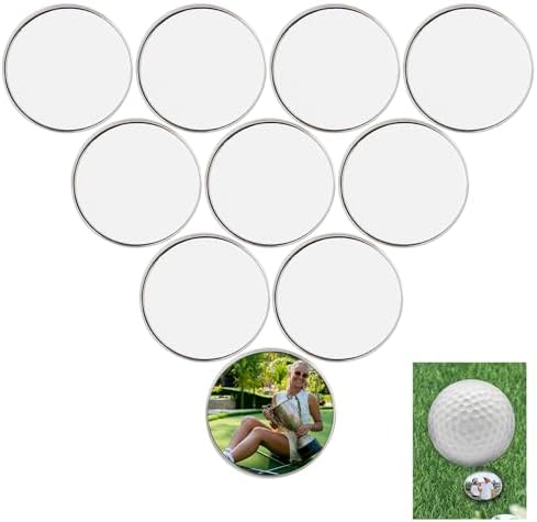 10 Pack Sublimation Golf Ball Markers Blank Metal Position Marker by Unknown