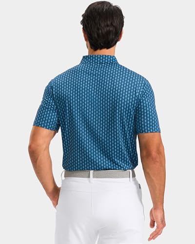 Obla Men's Golf Shirt Short Sleeve Dry Fit Collared Polo Shirts - Image 4