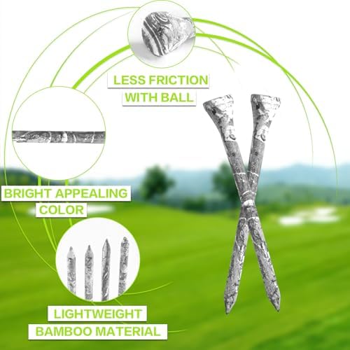 FINGER TEN Stylish Golf Tees Wood 100 Pack - Image 3