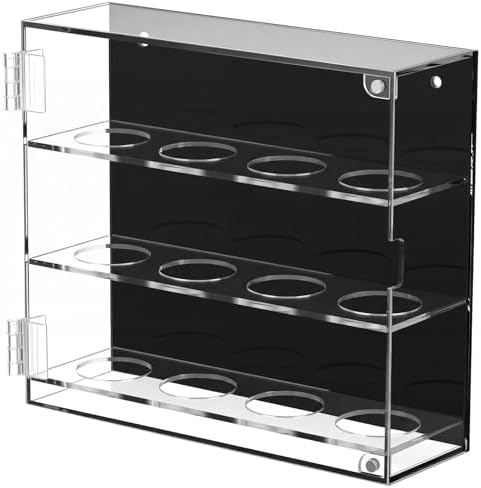 SiliFine Acrylic Golf Ball Display Case Wall Mounted Golfball Holder 3 Layer by SiliFine